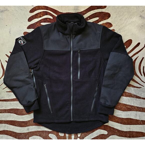 DragonWear Exxtreme FR Super Fleece Zip Jacket CAT ARC Men’s Black size L USA - Picture 1 of 9